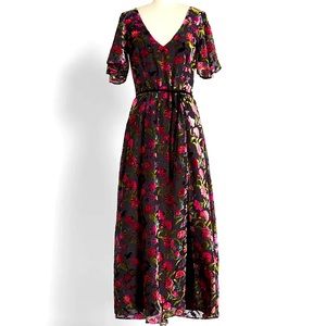ModCloth standing ovation bouquet maxi dress